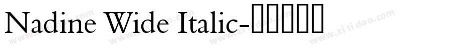 Nadine Wide Italic字体转换